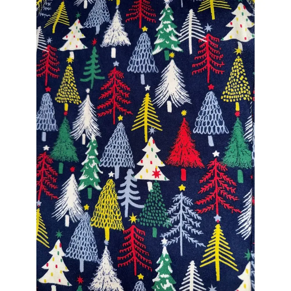 Hanna Andersson Christmas Pajamas Kids Sz 8 Organic Cotton Trees Holiday Festive
